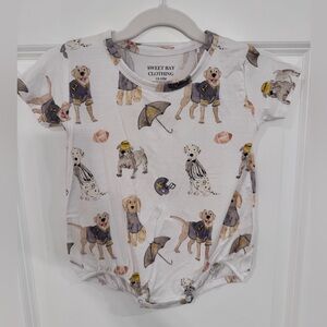 NWT Black & Gold Puppy Football T-Shirt Bubble